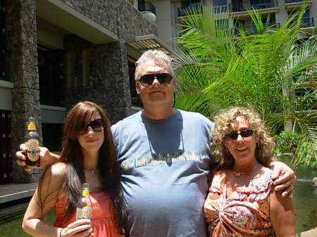 daughter Liz, Jeff and I in Maui 7-2008