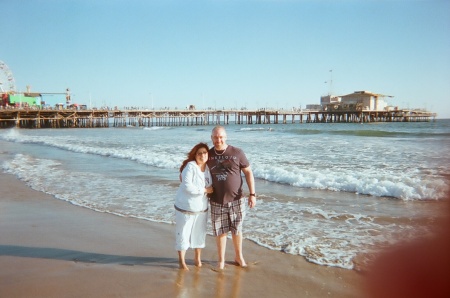 Wife and I near Santa Monica pier in 2010