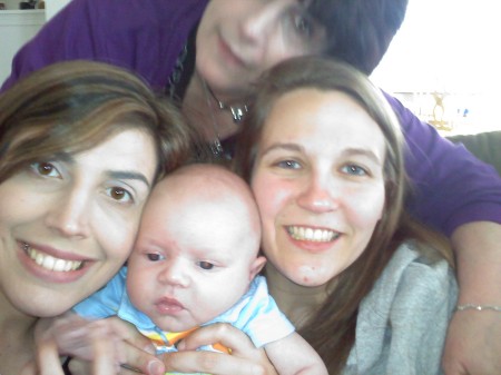my daughter Kira, her baby (my new grandson) Balin and my daughter in law, Kayte