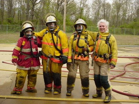 Me on the left at fire school.