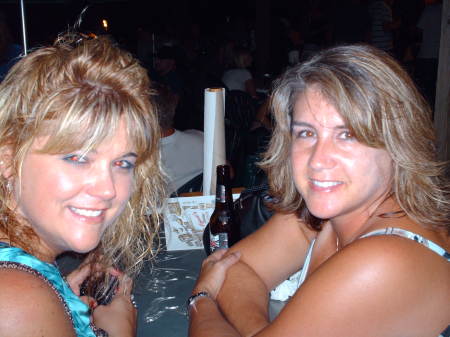 My friend Misti and I hanging out at Vinnie's