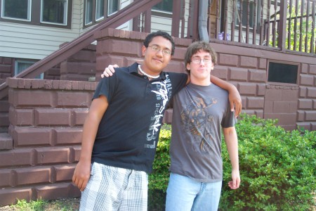 My son, Matthew, on right and his best buddy, Jeff on left