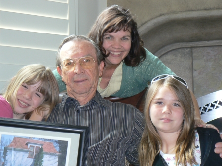 The girls with Grandpa, Leonard Wilson 05/08