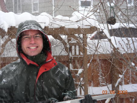Me in the backyard after March 2008 snowstorm
