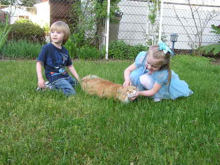 Tristan & Sierra and Buster the cat