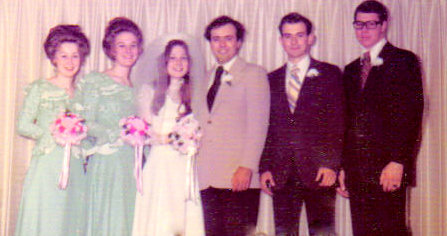 At my wedding 1974