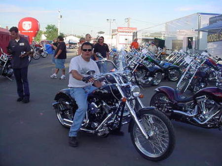 buying my new bike at Sturgis