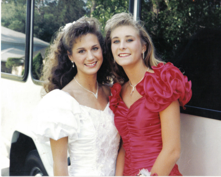 Deb & Kerri at Senior Prom '92