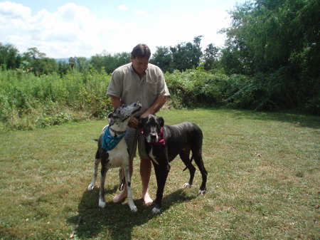 bill with his two great danes