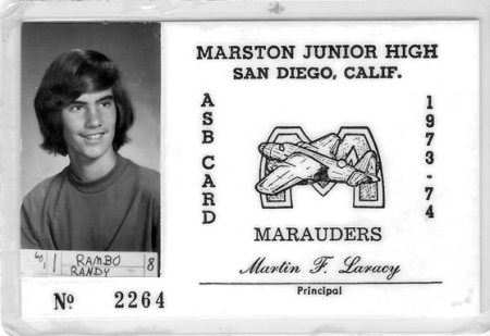 Randy Rambo's Marston Junior High Pix 1972-75