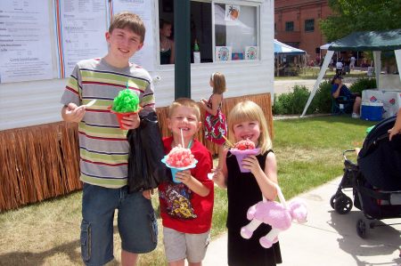 Shaved ice on a summer day