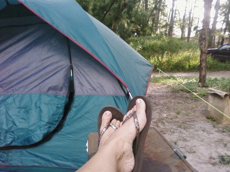 Camping at Bellows beach on Oahu