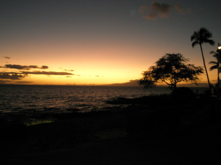 The sunset in Maui