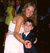 Me and my nephew at Renee's wedding