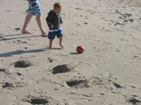 Cole loves his soccer ball!