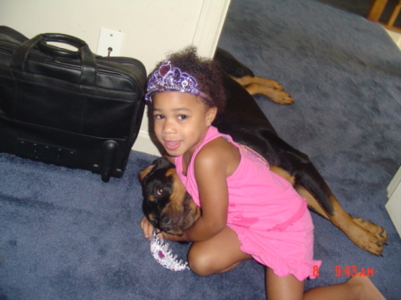 My Rottie and Grand-daughter