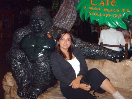 Me at the Rainforest Cafe
