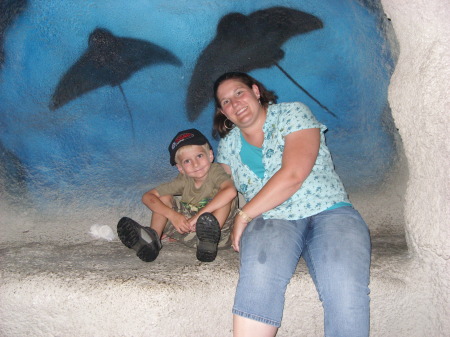 Carter and I with bat rays