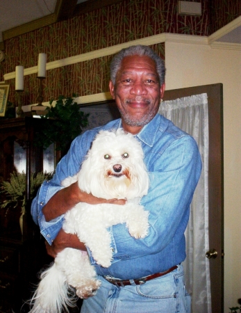 Morgan Freeman & a pup I raised.