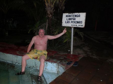 In Natural Hot Springs in Nicaragua