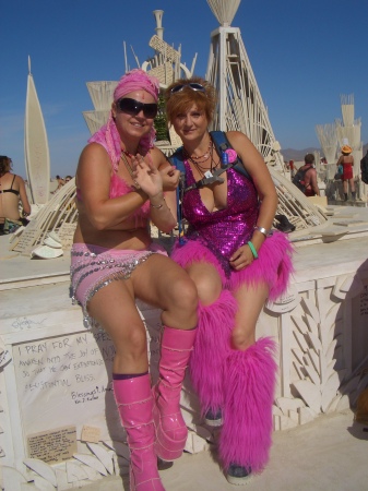 Me and Pink at the Temple-Burningman