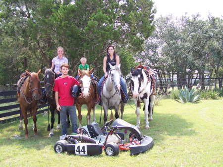 kids and horse-karts