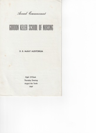 Mary Robinson Talley's album, Graduation Program 1967