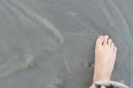 My foot on the beach