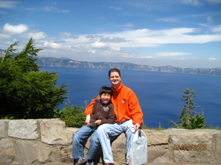 Ellis and Dad at Crater Lake