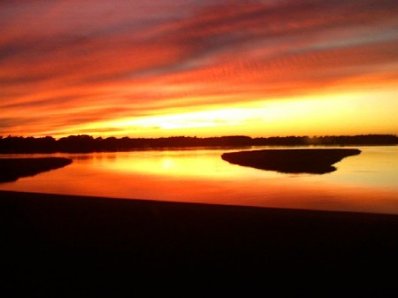 Sunset from I-95 Blythe Island