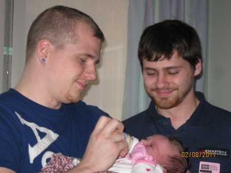 Daddy, baby and Uncle