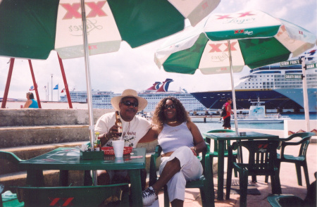 Chuck & ex-wife in Cozumel, Mexico October 200