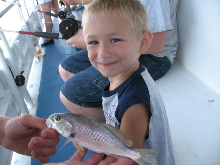 BILLY AND HIS 1st  FISH !!!!