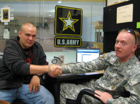 My little brother Bobby and his recruiter