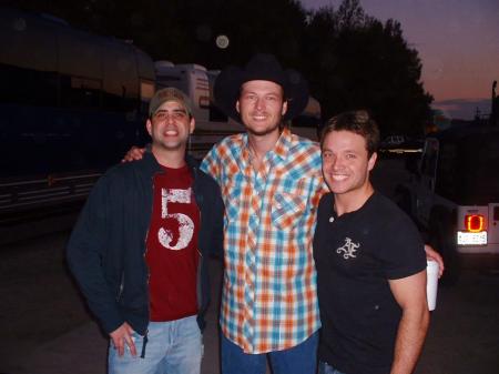 With Blake Shelton after the show