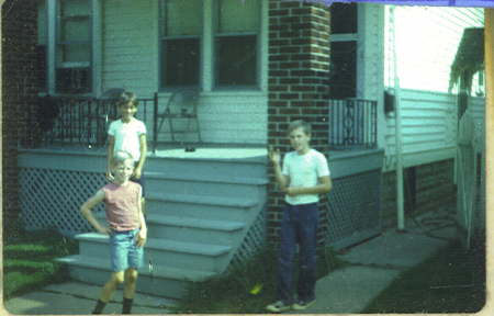 In front of our House in the old "Hood