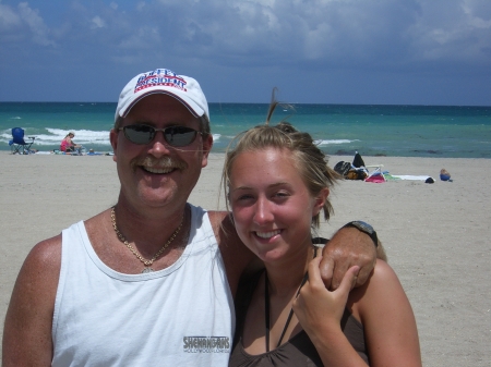 My daughter, Caitlin & I at our beach in FL