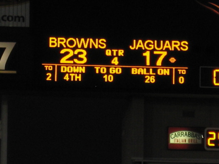 The scoreboard!