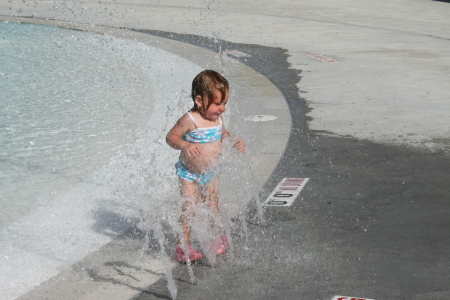 Sammie in the fountains!