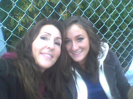 Rachael and I at Riley's football game
