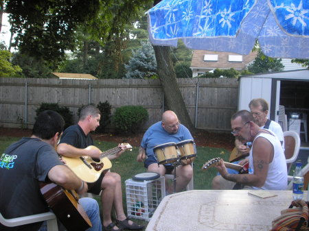 Birthday jam in the backyard