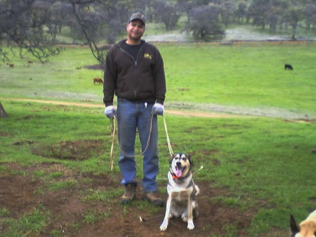 Geoff and Bella (aka Bandit) on the Ranch