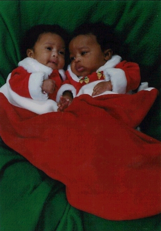 Twins first Christmas