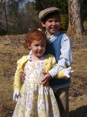 My babies - Aiden and Caitlin Easter 2008