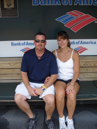 RICH AND I IN BALTIMORE ORIOLES DUGOUT