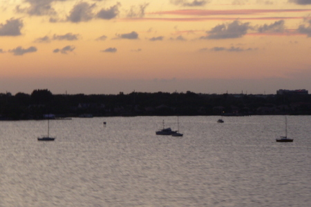 Sailboats in Banana River