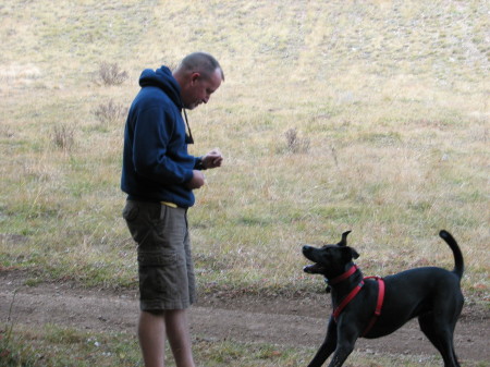 Lee and Loki, a day in the mountains