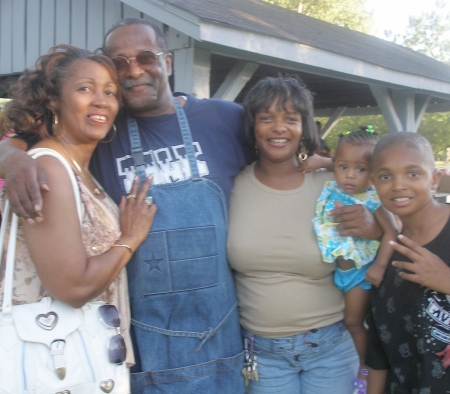 me, Charles, and niece Debra and family