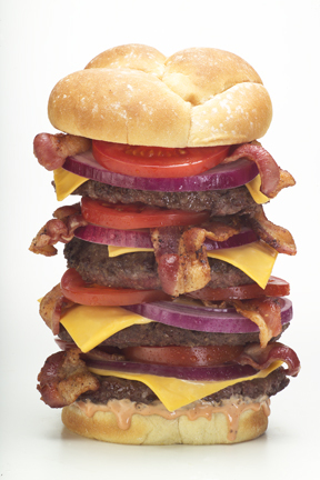 Quadruple bypass hamburger