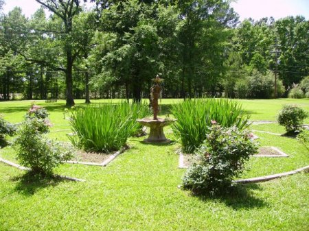 The knot garden and fountain